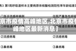 【北京市疫情高峰地区,北京市疫情高峰地区最新消息】