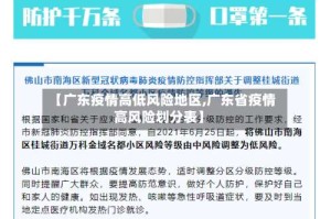 【广东疫情高低风险地区,广东省疫情高风险划分表】