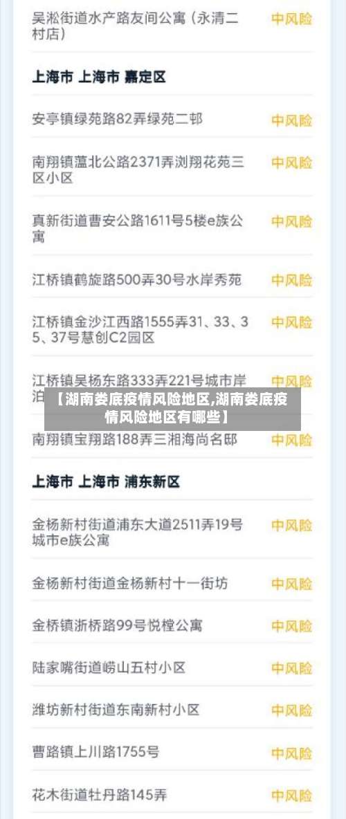 【湖南娄底疫情风险地区,湖南娄底疫情风险地区有哪些】-第2张图片