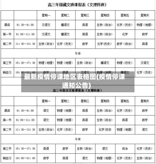 最新疫情停课地区表格图(疫情停课通知公告)-第2张图片